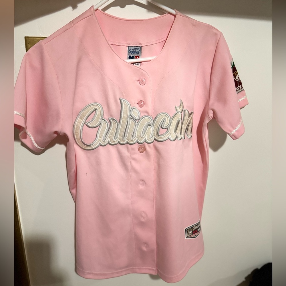 Casaca de béisbol de Los Tomateros color rosa ORIGINAL